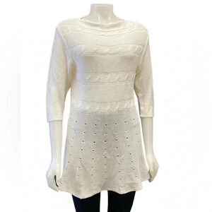 Putorti Knit Sweater Dress Off White  Size XL